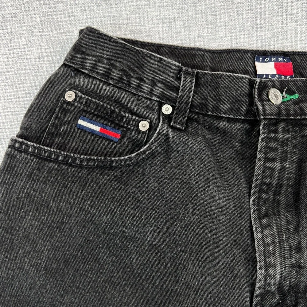 Vintage Tommy Hilfiger Freedom Jeans‎ Black Wash Denim Men 33x28.5 90s Baggy Y2K